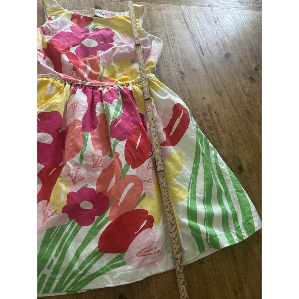 Lilly Pulitzer Sz 6 Floral Fit Flare Dress Sleeveless Keyhole Back Cotton Lined - Picture 10 of 11